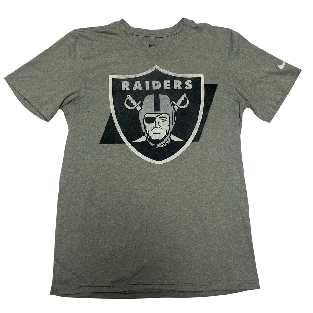 Nike Kids Las Vegas Raiders Dri-FIT Graphic T-Shirt Gray Size Small